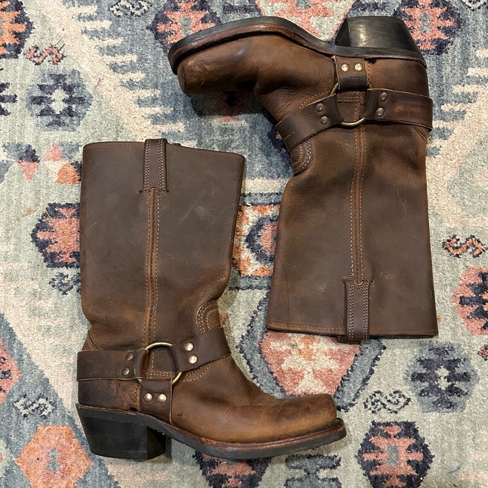Vintage Frye Harness Cowboy Boots 6.5**